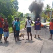 Now Santa Maria villagers hold fiery road protest
