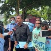 Central farmers protest outside agri forum