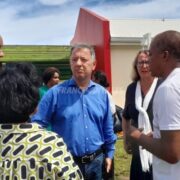Visite du sous-préfet et de la rectrice à Goyave après le passage de Fiona
