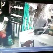 Burglar caught on camera after breaking into NA grocery shop