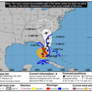 Huracán Ian aumenta sus vientos a 155 millas por hora y amenaza a la Florida