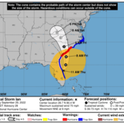 Emiten aviso de huracán para toda la costa de Carolina del Sur por paso de Ian